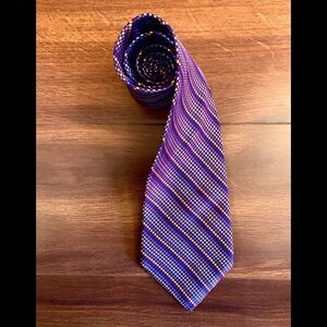 Express Purple and Gold Striped Tie